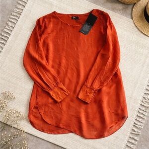 Chic Burnt Orange Women's Blouse